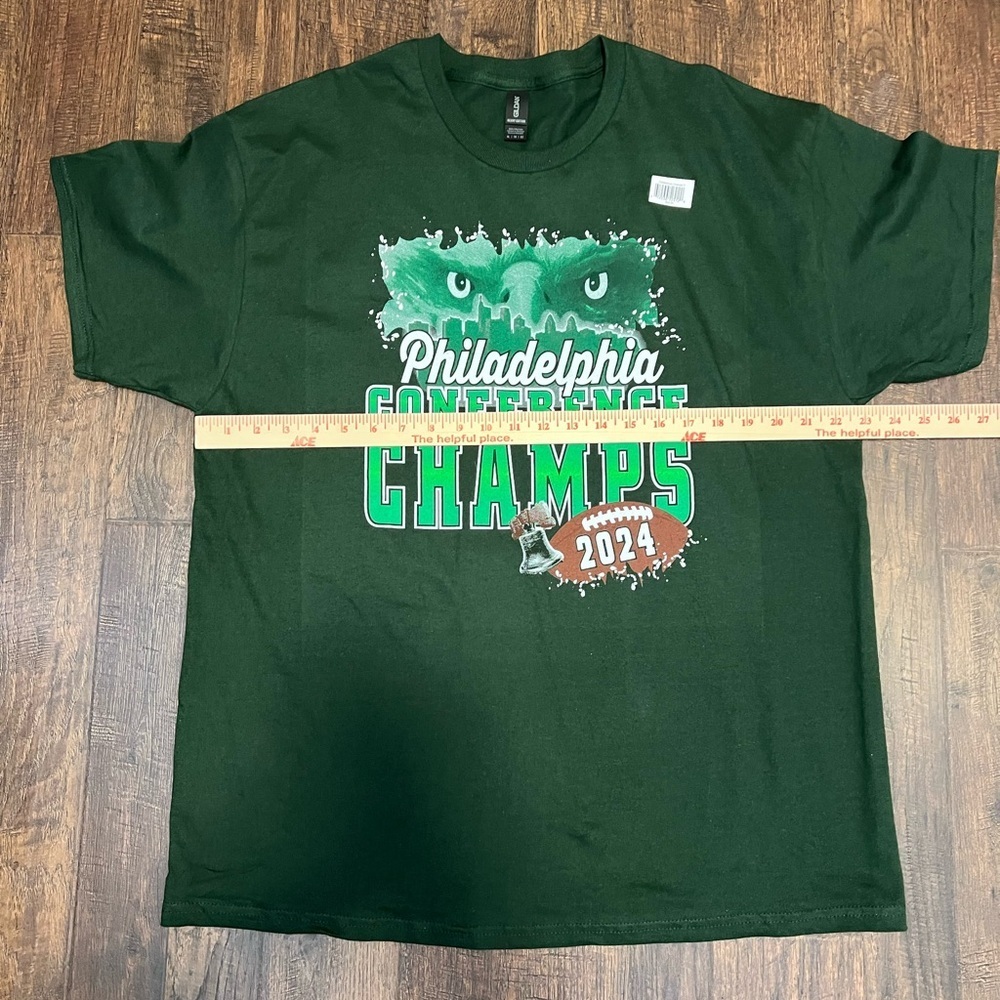 Philadelphia Eagles Conference Champs 2024 Short Sleeve Tee Shirt Size Men’s XL - Picture 8 of 9